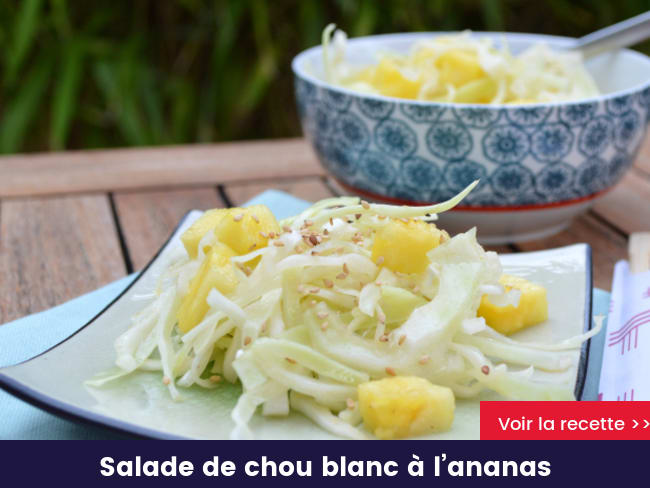 Salade de chou blanc à l’ananas